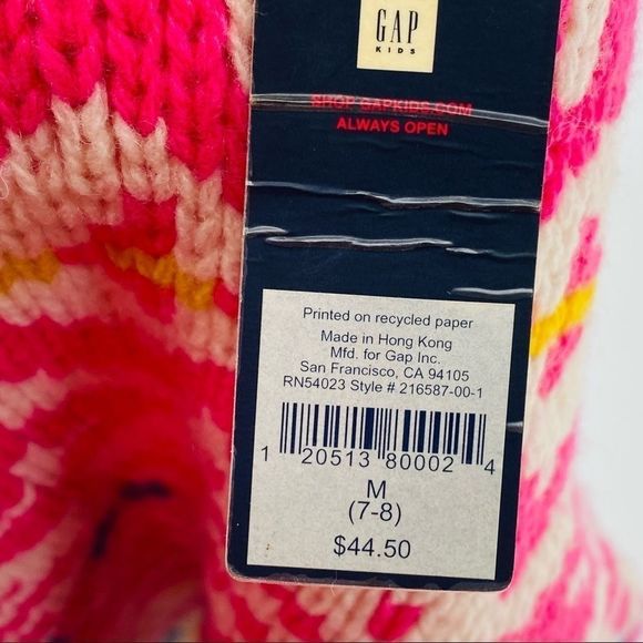NWT Gap Kids Lambswool Colorful Sweater sz M (7-8) - Picture 5 of 8